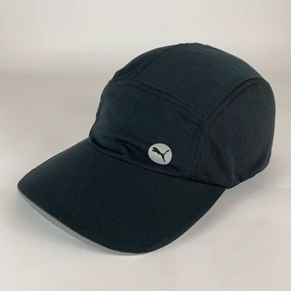 Puma Mens Black 5-Panel Athletic Strapback Hat